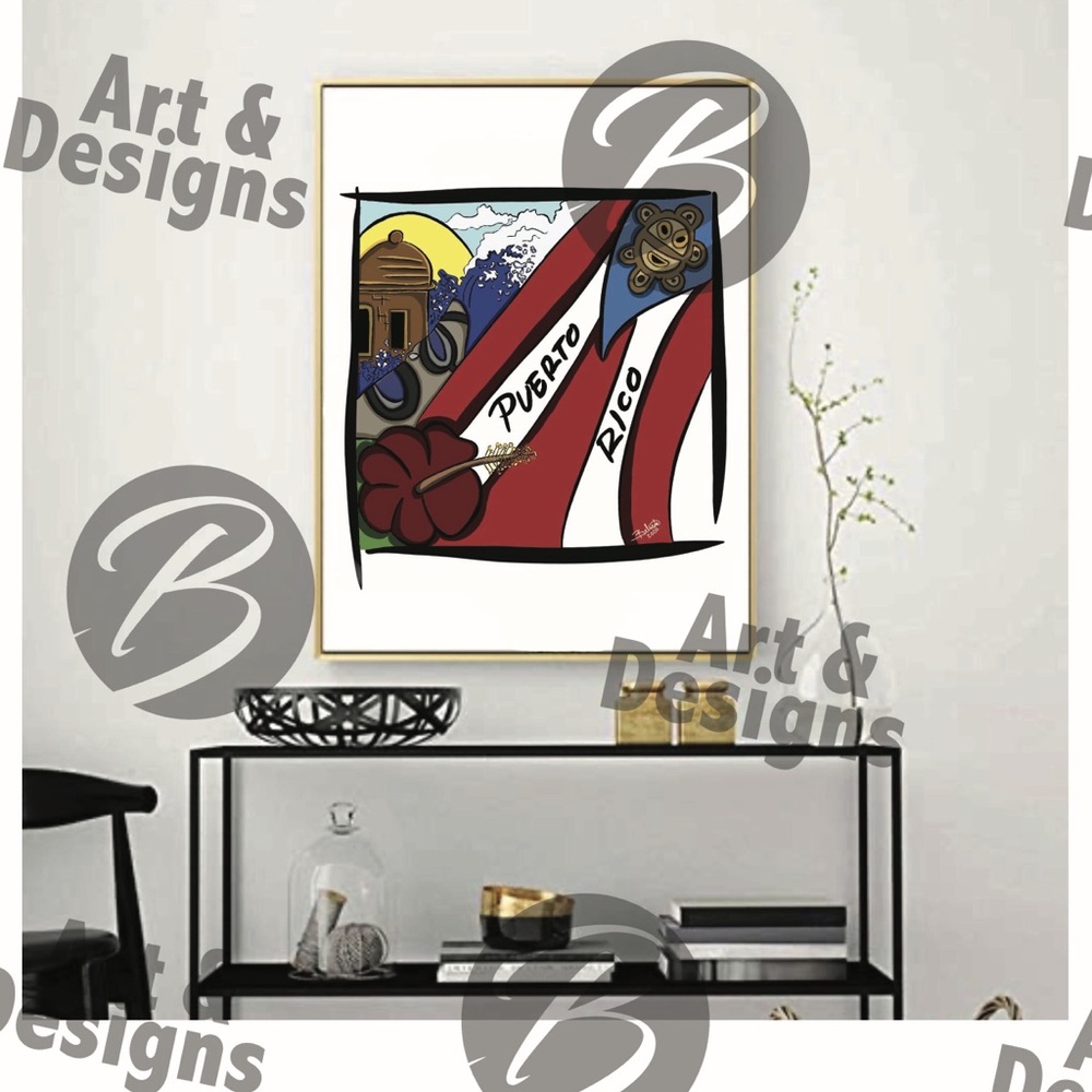 Puerto Rico Art Print HAND-MADE‼️🇵🇷
